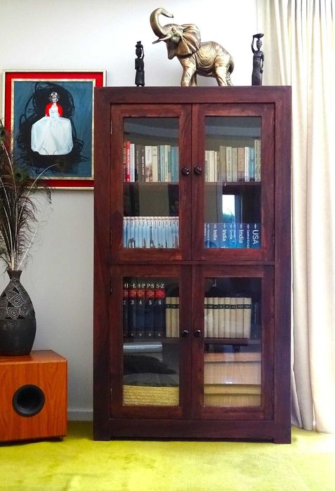 Regał na książki, witryna, biblioteczka z AlmiDecor - palisander