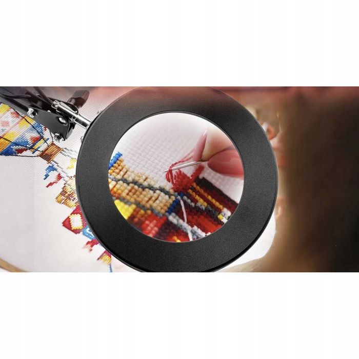 Lampa LED Kosmetyczna Lupa Szkło Powiększające Do Salonu Kreślarska