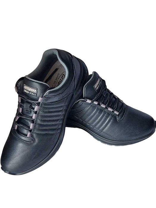 Кроссовки Grisport 42811A50 черные кожаные пр-во Италия р-ры 40-45