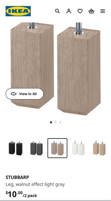 IKEA STUBBARP
4 Pernas, ef Nogueira c/velatura cinza claro