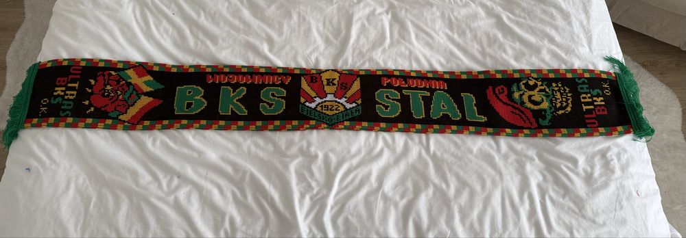 Szalik BKS Stal Bielsko Biała Ultras - zielone frędzle - O.K.