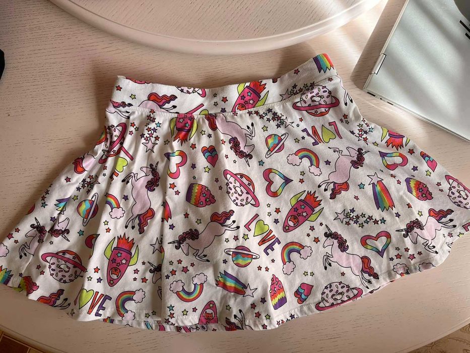 спідниця шорти children’s place для дівчинки XXL 11-12 років єдиноріг