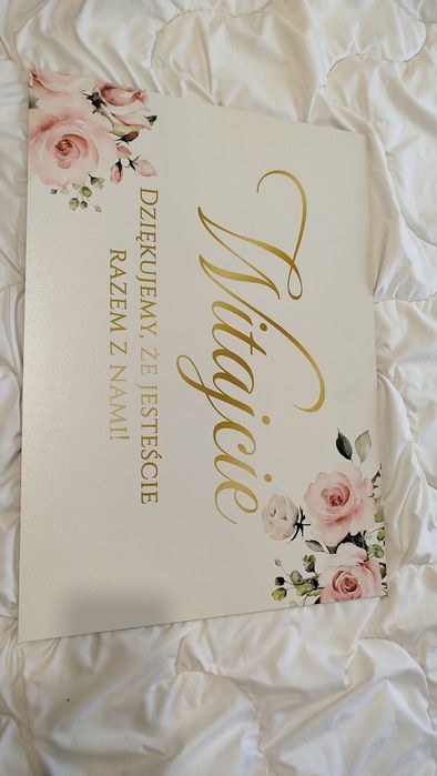 Ślubna tablica powitalna