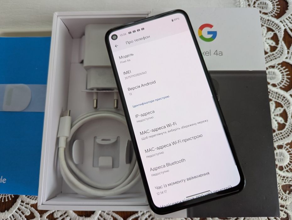 ІДЕАЛ Google Pixel 4a4G 6-128Gb Just Black/Neverlock/2-Sim/NFC/Компакт