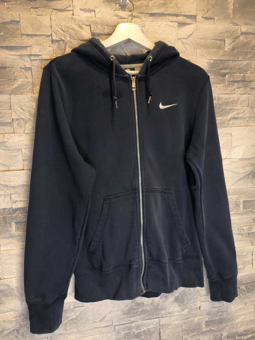 Bluza Nike Rozpinana z Kapturem Zip Hoodie Logo Basic Granat