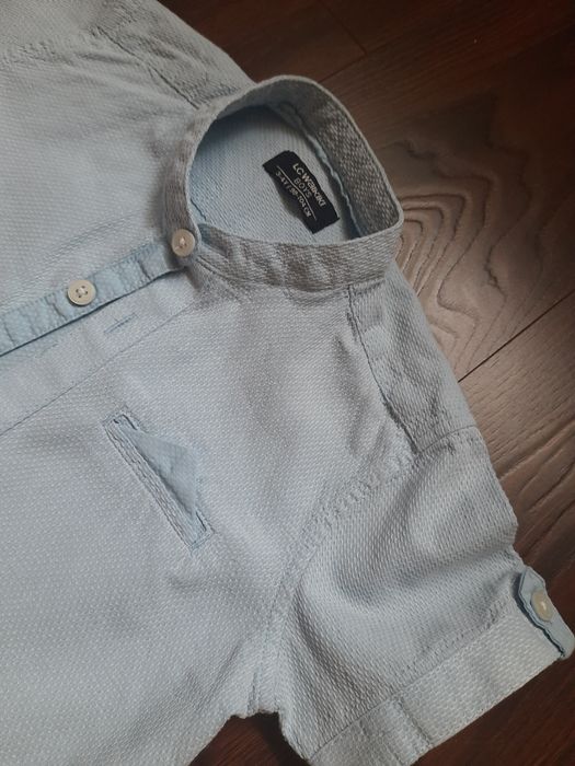 Рубашка летняя с круглым воротником, рубашка с коротким рукавом 4 года