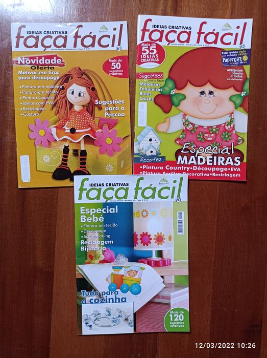 Lote de revistas de manualidades Faça Fácil