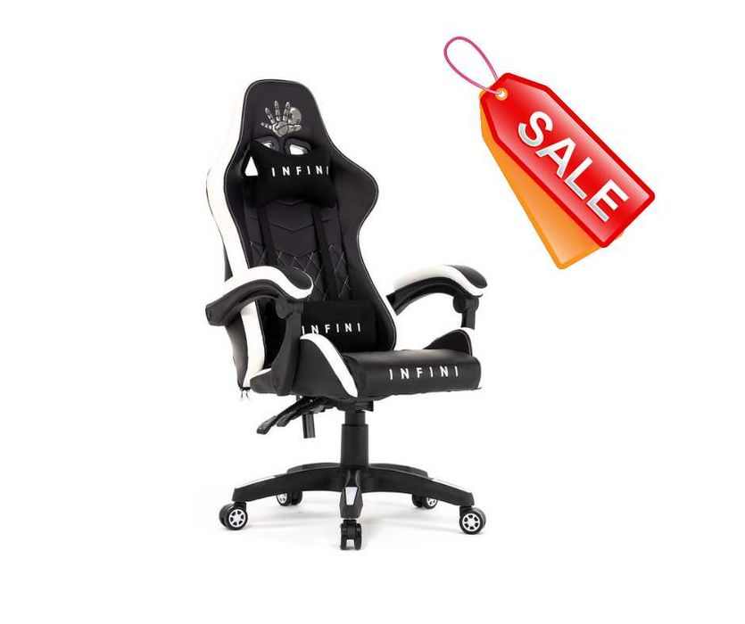 Fotel Gamingowy Gracza Infini Five White