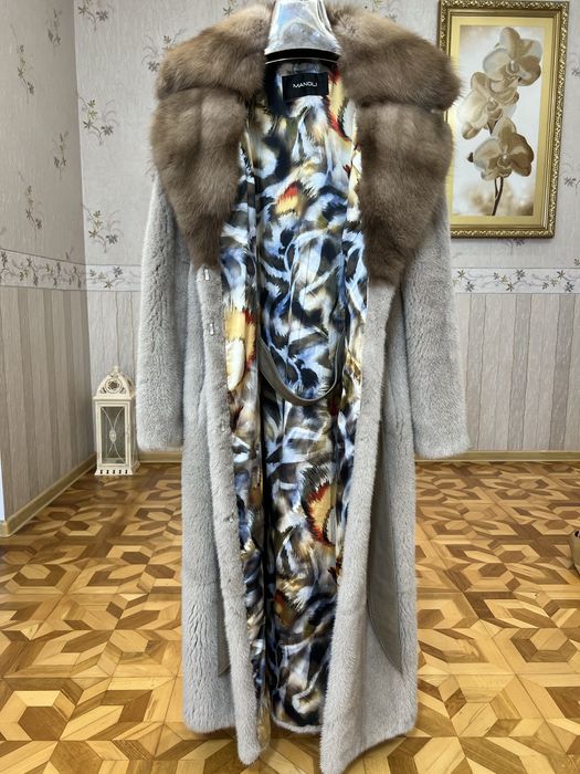 Норкова шуба Manoli Греція норка комір соболь