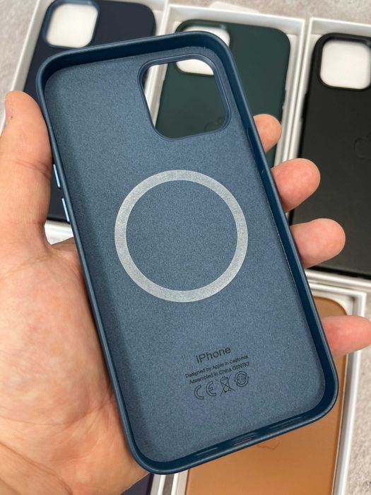 Чохол Leather Case MagSafe + Animation iPhone 12 12 Pro Max чехол