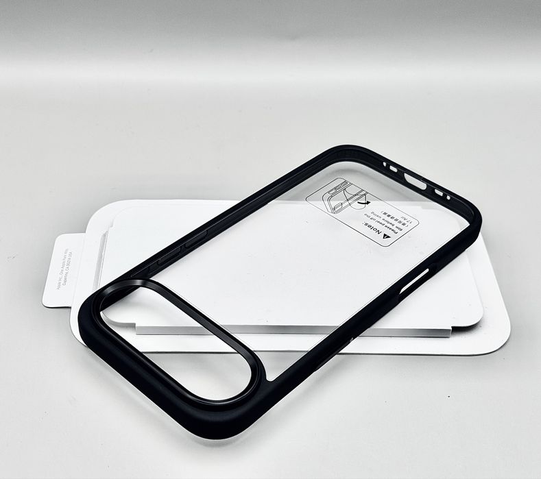 Чехол на iPhone 17 Air Black, 17 Air черный, прозрачный, не желтеет