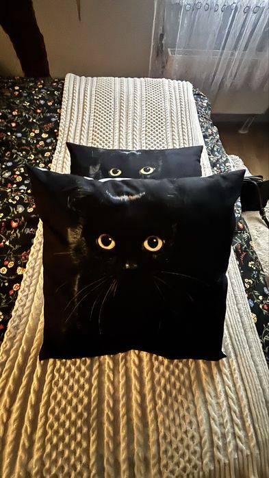 Czarny kot- 2xposzewka 50x50