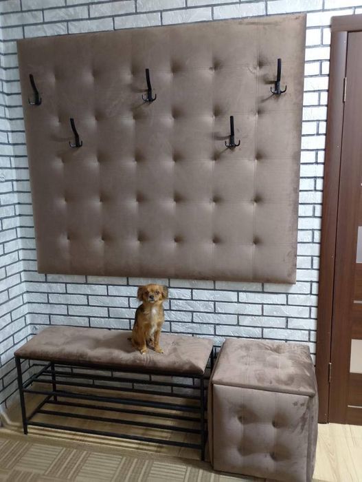 Акція! Вішалка-панно для одягу та банкетка, вішак, банкетка для взуття