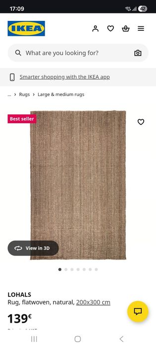 Ikea LOHALS 2 tapetes