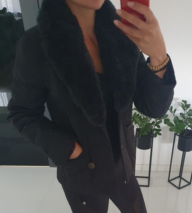 Kurtka Vanila 36 królik puchowa pikowana