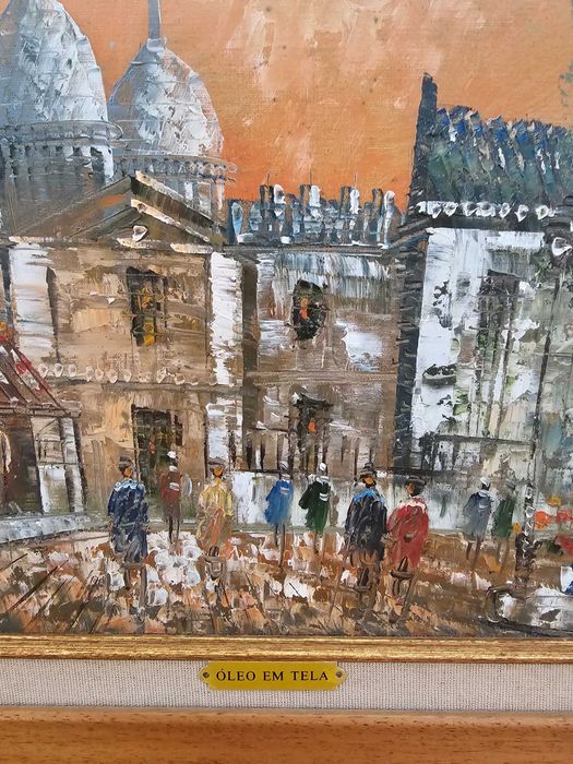 Quadro Óleo sobre Tela – Paris Sacré-Cœur Montmartre (59x49 cm)