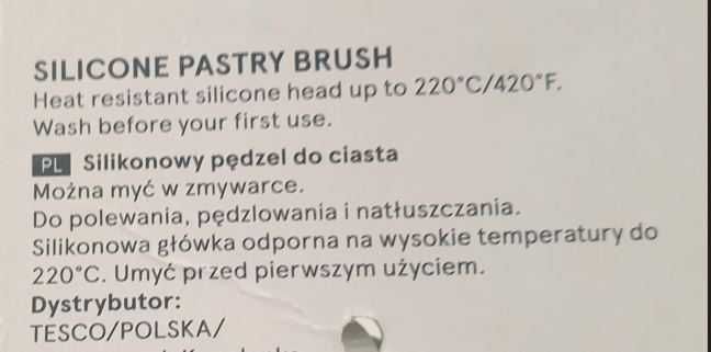 Pędzel silikonowy do ciast i mięs pędzelek kuchenny