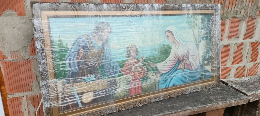 Dwa Obrazy święte religijne Matka Boska duży