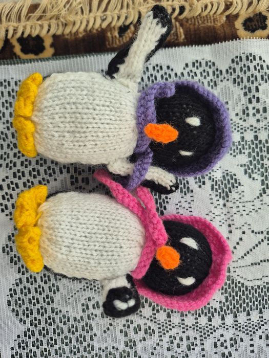 Игрушки вязаные Пингвины
