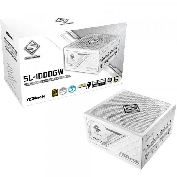 Блок живлення для ПК ASRock Steel Legend White 1000W (SL-1000GW)