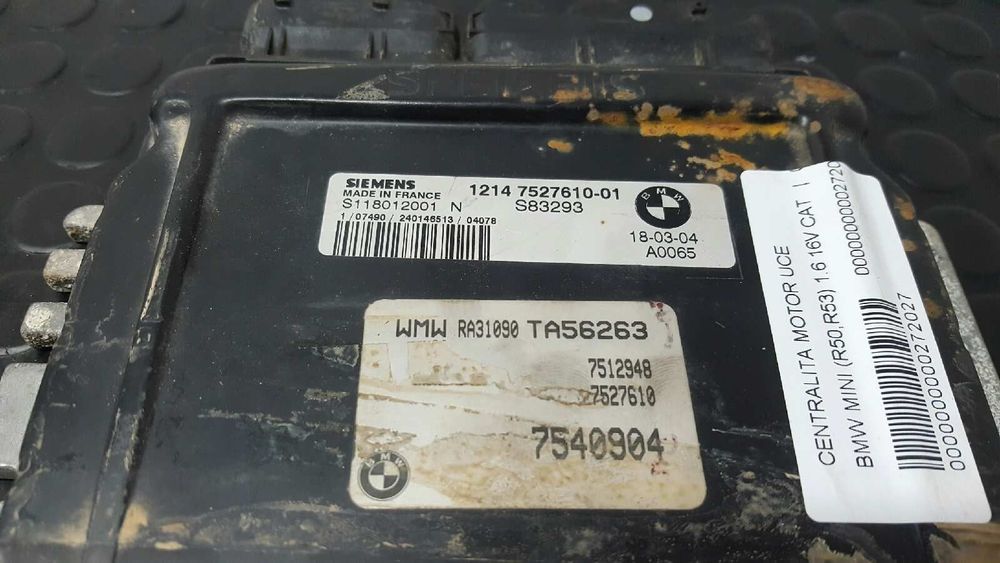 CENTRALINA DO MOTOR UCE BMW MINI (R50,R53) 1.6 16V CAT