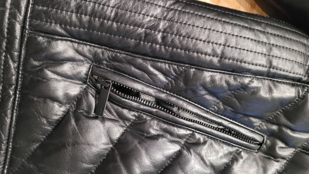 Męska puchowa kurtka skóra owcza Ochnik XL XXL