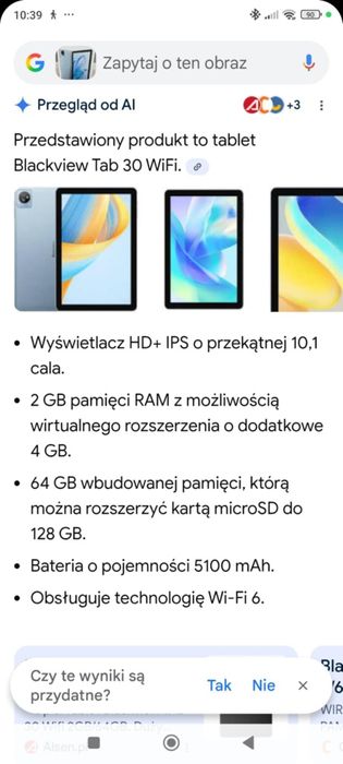Nowy tablet Blackview Tab 30 Wifi