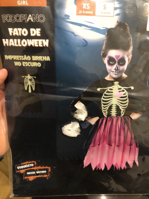 Vestido de Halloween (brilha no escuro)