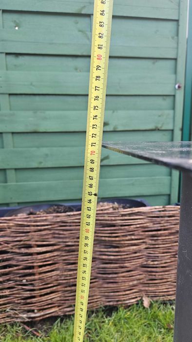 Stalowa podstawa do stołu 70 cm – ciężka, stabilna, czarna