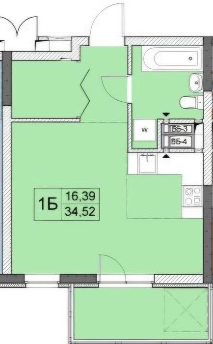 1к Квартира-студія в ЖК Нивки Парк, з акумуляторами, Олеся Бердника 1В