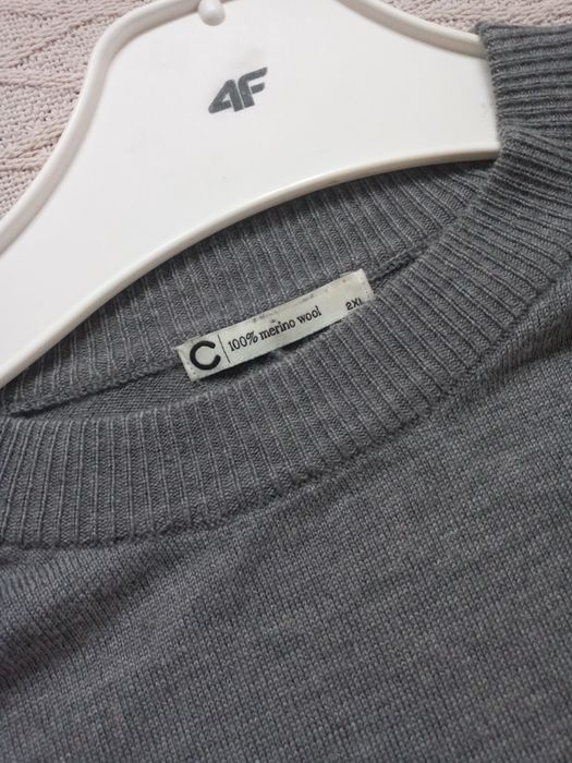100% wełna merynosów sweter XXL oversize