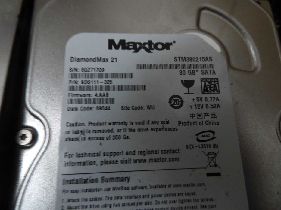 Several HDDs Ranging from 80 to 500 GB64741315141634122