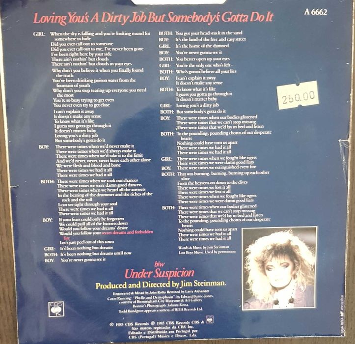 Vinil Single - Bonnie Tyler Duet With Todd Rundgren - Loving You's...