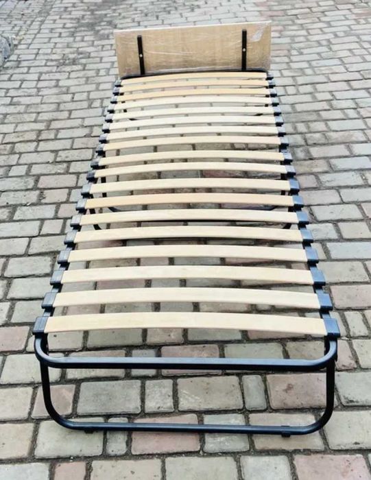 Складне ліжко розкладачка з матрацом кровать раскладушка на ламелях