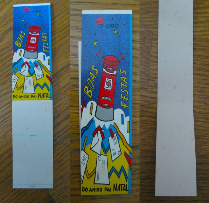 Conjunto de 3 Bilhetes Postais CTT e Marcador de Livros Magnético