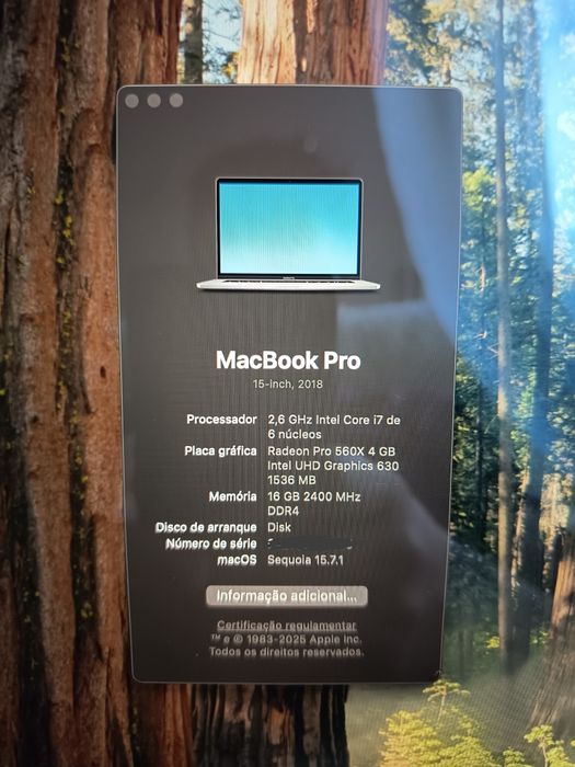 MacBook Pro  15" 2018, Como novo!