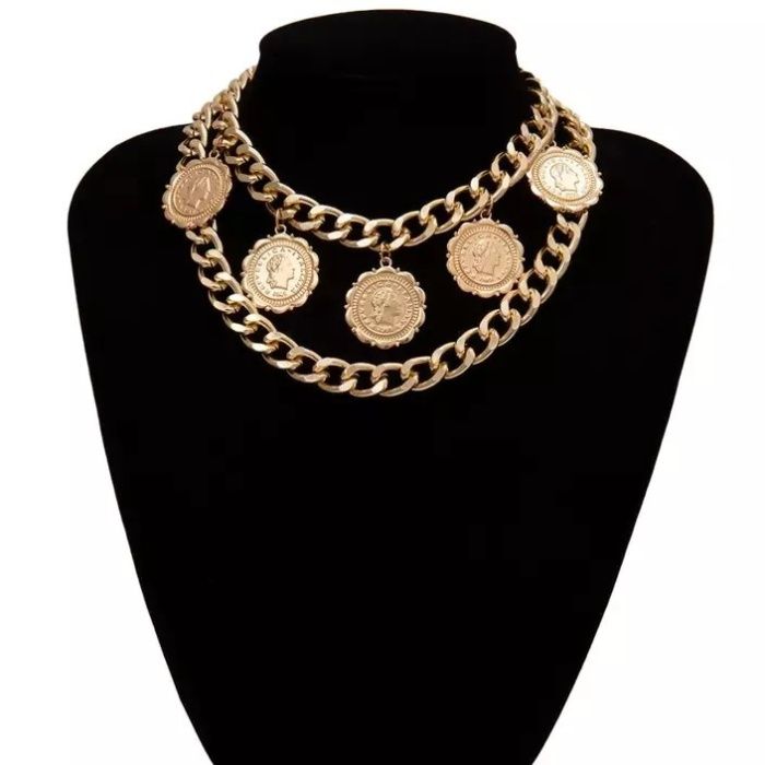 Колье-ожерелье с монетками