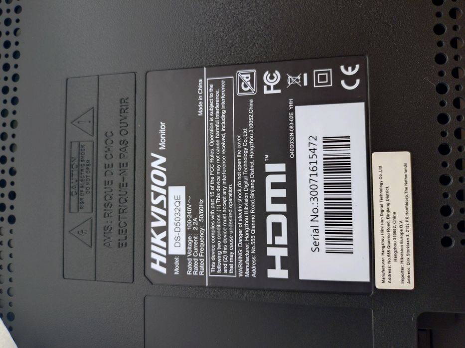 Monitor Hikvision DS-D5032QE CCTV