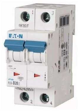 Disjuntor 2Px20A C 6kA 2mod PLS6-C20/2-MW ref 242881 EATON