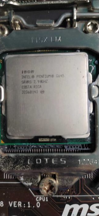 Placa gráfica, motherboard com processador e memória ram