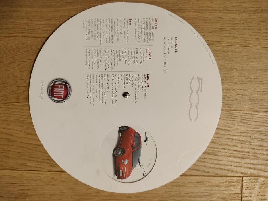 Ulotka/broszura Fiat 500, prospekt, katalog