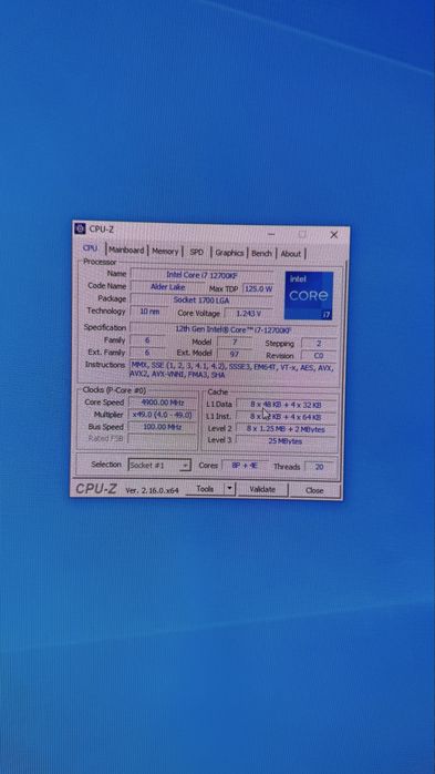 Intel Core i7 12700KF441643803135846401