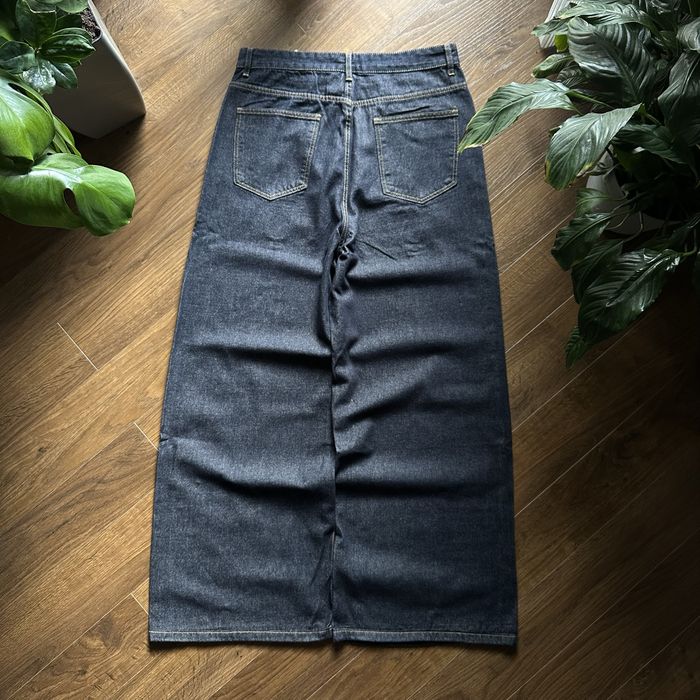 Raw Denim Wide Blue Baggy Jeans Сині Широкі Джинси Сирий Денім Racer Jaded London Skater y2k sk8 Bootcut Буткат Базові Штани Синие Opium опиум Джинсы