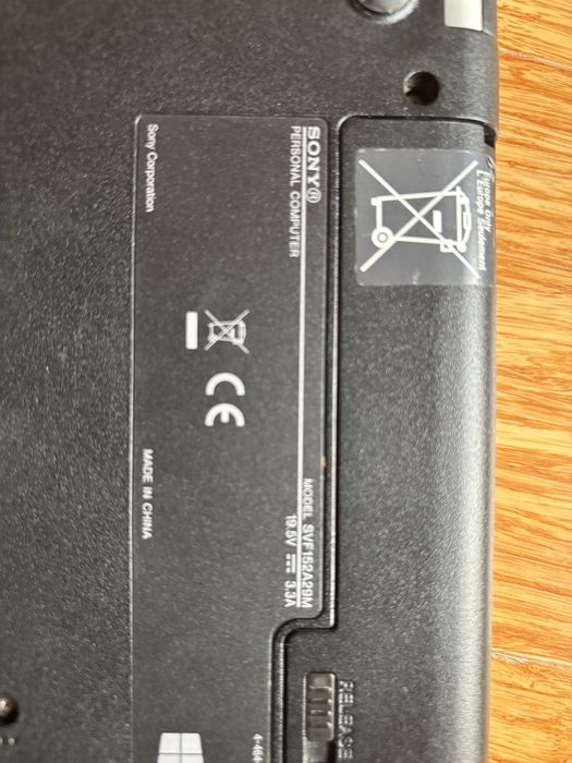 Sony laptop uszkodzony