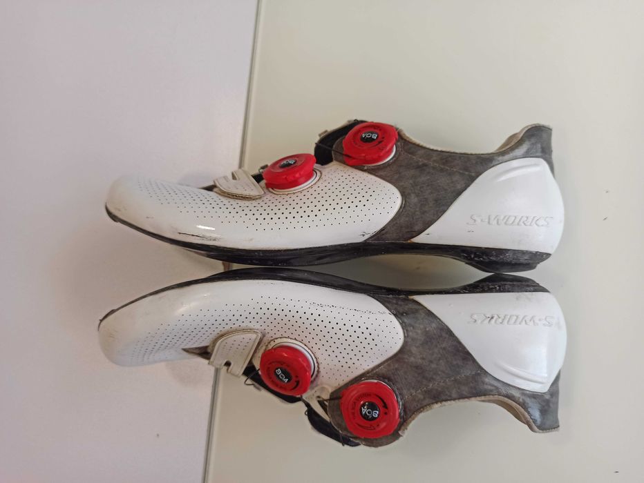 Sapatos S Works N39 Preto e branco ciclismo