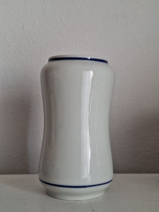 Vaso Faiança Viana do Castelo GO Viana Azul Cobalto Pintado à Mão Grande