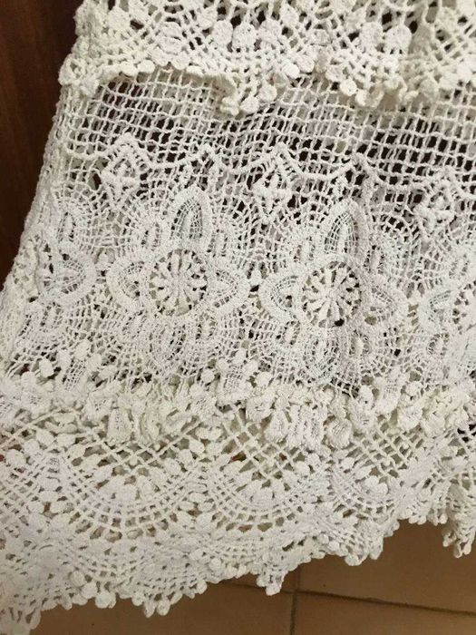 Мереживна біла сукня для пляжу, пляжна туніка