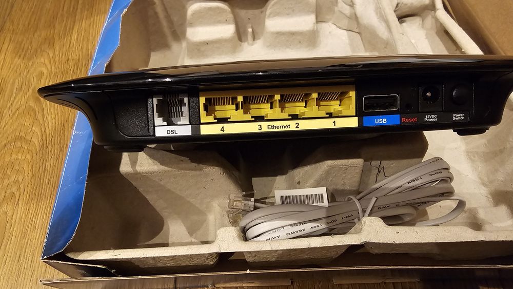Router Linksys WAG320N Wi-Fi + modem ADSL2+, gigabit, sprawny, neostra
