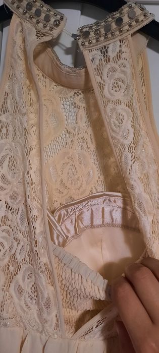 Vestido comprido cerimónia pérola