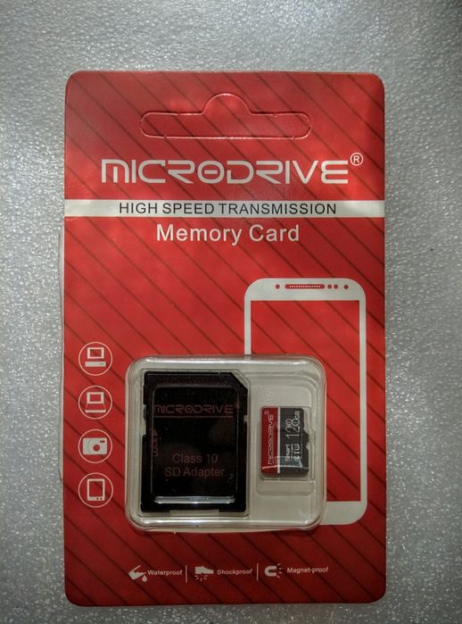 Карта памяти Microdrive microSDXC 128GB UHS-I U3 V30 A1 + SD адаптер